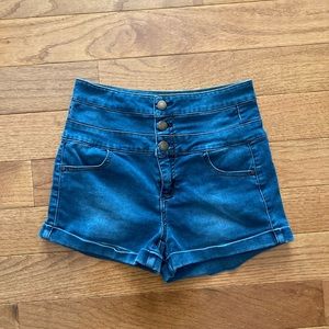 Blue jean shorts
